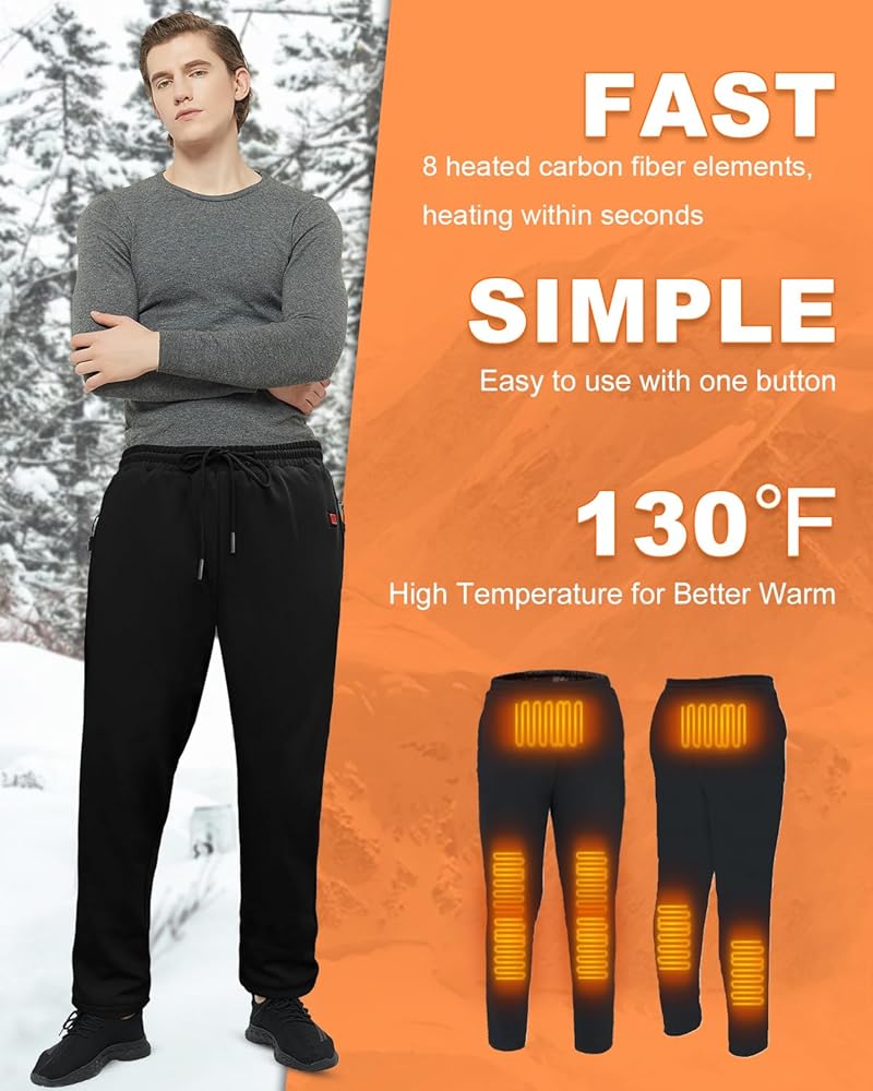 Amazon.com: Heated Pants for Men Women, 8 Heated Zones